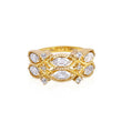 Moissanti gold plated ring - The Fineworld