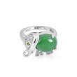Sterling Silver Cute Pave Elephant Ring - The Fineworld