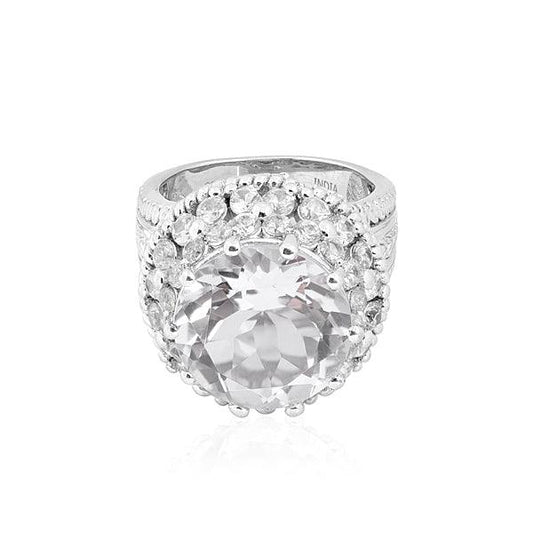 Sparkling White Cz Solitare Ring For You - The Fineworld