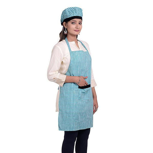 Unisex 100% Cotton Apron with Cap and Front Pocket - The Fineworld