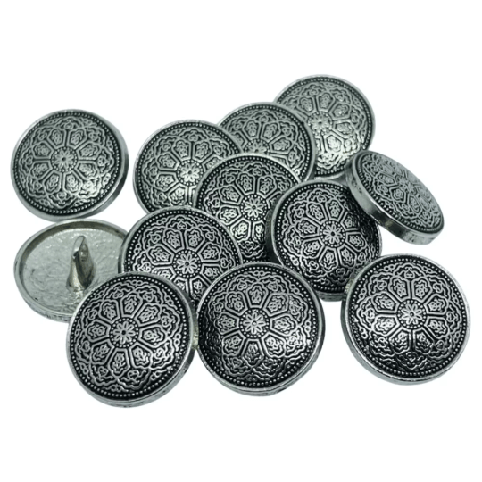 Sherwani Golden & Silver Polish Metal Buttons - The Fineworld