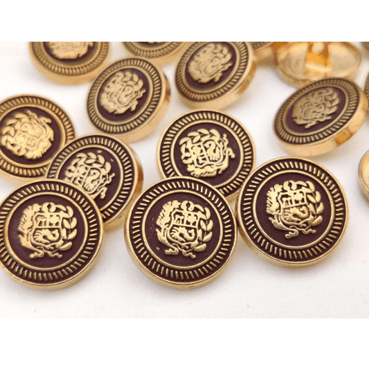 Classic Brown and Golden Color Button - The Fineworld