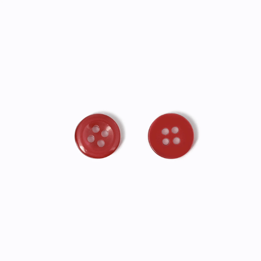 Red Color Polyester Shirt Buttons - The Fineworld