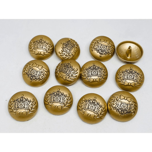Matte Golden Color Metal Button - The Fineworld