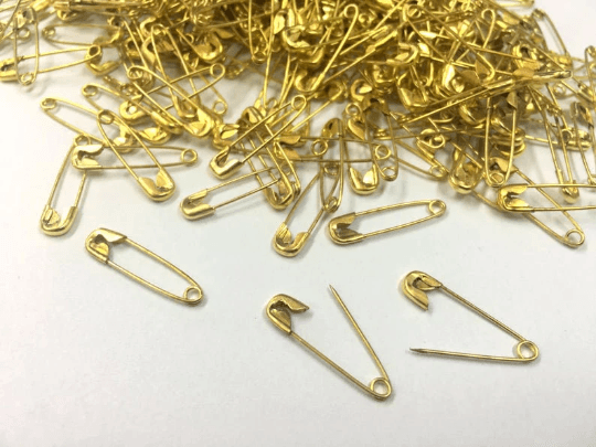 Golden Tone Safety Pins - The Fineworld
