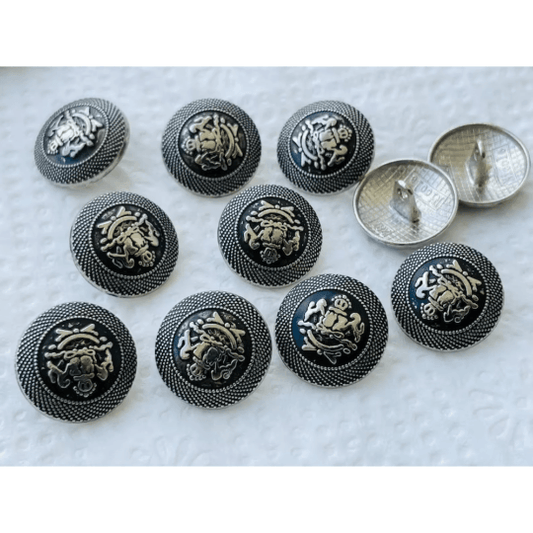 Silver Polish Coat and Sherwani Metal Button - The Fineworld