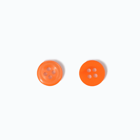 Shiny Orange Polyester Shirt buttons - The Fineworld