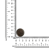 Dark Brown Shaded Wood Button - The Fineworld