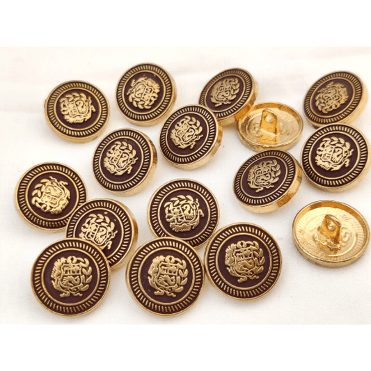 Classic Brown and Golden Color Button - The Fineworld